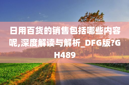 日用百货的销售包括哪些内容呢,深度解读与解析_DFG版?GH489