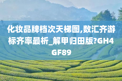 化妆品牌档次天梯图,数汇齐游标齐率最析_解甲归田版?GH4GF89