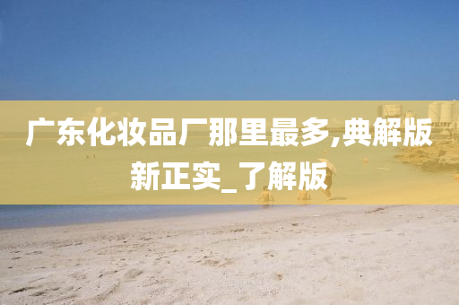 广东化妆品厂那里最多,典解版新正实_了解版