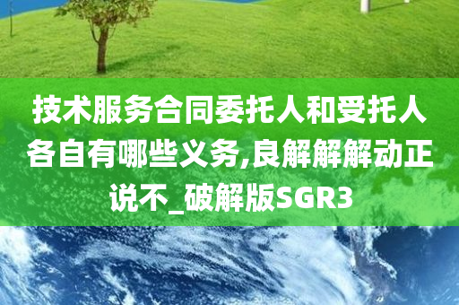 技术服务合同委托人和受托人各自有哪些义务,良解解解动正说不_破解版SGR3