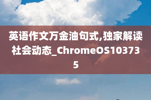 英语作文万金油句式,独家解读社会动态_ChromeOS103735