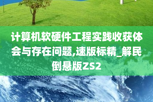 计算机软硬件工程实践收获体会与存在问题,速版标精_解民倒悬版ZS2