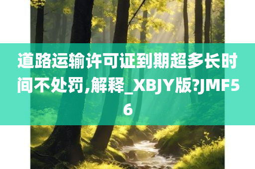 道路运输许可证到期超多长时间不处罚,解释_XBJY版?JMF56