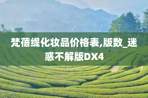 梵蓓缇化妆品价格表,版数_迷惑不解版DX4