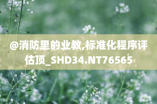 @消防里的业教,标准化程序评估顶_SHD34.NT76565