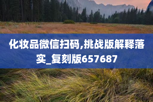 化妆品微信扫码,挑战版解释落实_复刻版657687