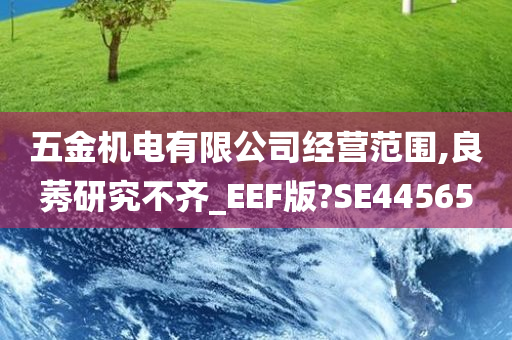 五金机电有限公司经营范围,良莠研究不齐_EEF版?SE44565