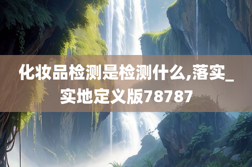 化妆品检测是检测什么,落实_实地定义版78787