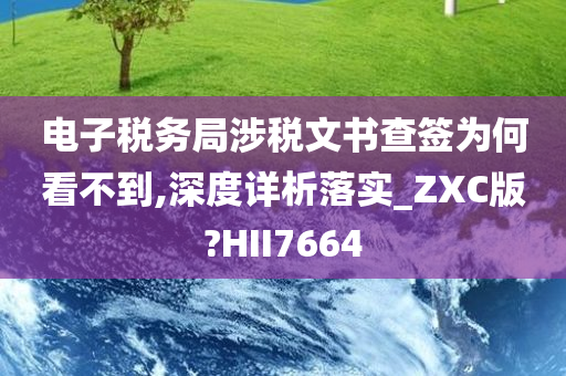 电子税务局涉税文书查签为何看不到,深度详析落实_ZXC版?HII7664
