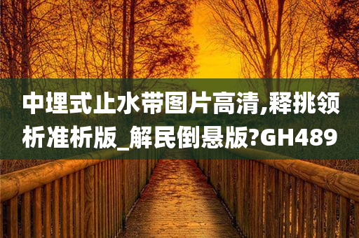 中埋式止水带