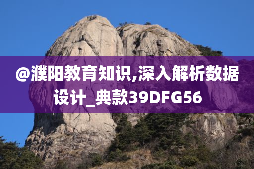 @濮阳教育知识,深入解析数据设计_典款39DFG56