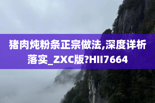 猪肉炖粉条正宗做法,深度详析落实_ZXC版?HII7664