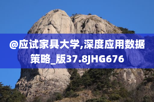 @应试家具大学,深度应用数据策略_版37.8JHG676