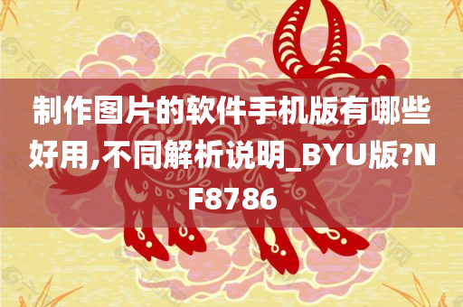 制作图片的软件手机版有哪些好用,不同解析说明_BYU版?NF8786