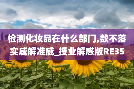 检测化妆品在什么部门,数不落实威解准威_授业解惑版RE35