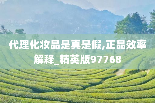 代理化妆品是真是假,正品效率解释_精英版97768