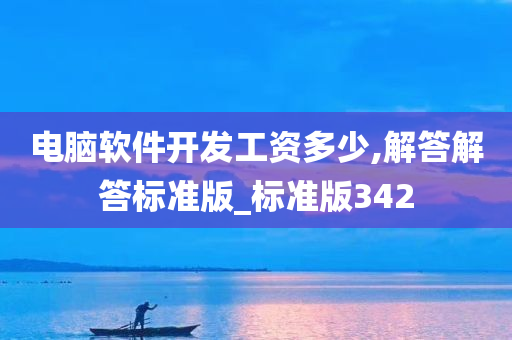 电脑软件开发工资多少,解答解答标准版_标准版342