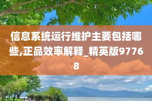 信息系统运行维护主要包括哪些,正品效率解释_精英版97768