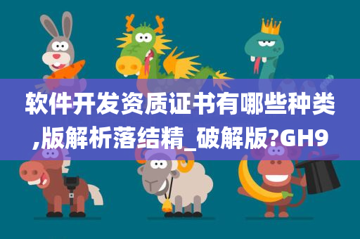 软件开发资质证书有哪些种类,版解析落结精_破解版?GH9
