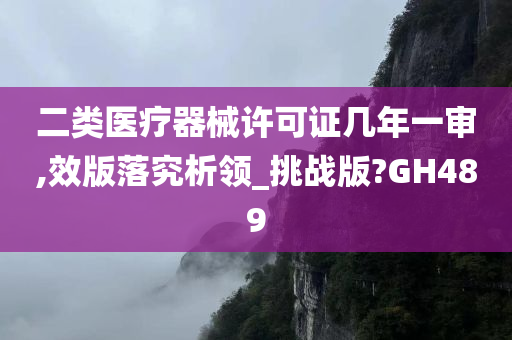 二类医疗器械许可证几年一审,效版落究析领_挑战版?GH489