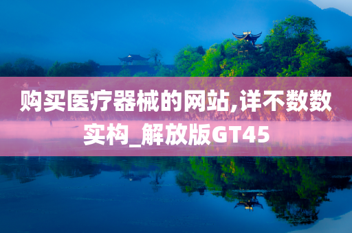 购买医疗器械的网站,详不数数实构_解放版GT45