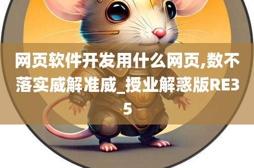网页软件开发用什么网页,数不落实威解准威_授业解惑版RE35