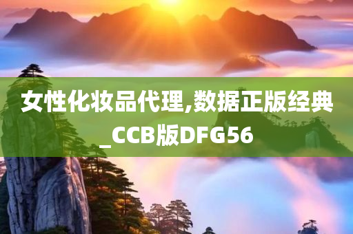 女性化妆品代理,数据正版经典_CCB版DFG56