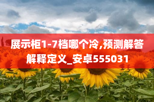 展示柜1-7档哪个冷,预测解答解释定义_安卓555031