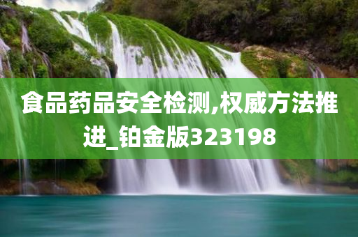 食品药品安全检测,权威方法推进_铂金版323198