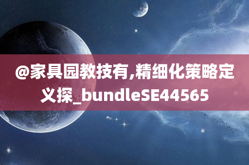 @家具园教技有,精细化策略定义探_bundleSE44565