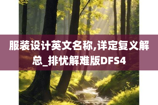 服装设计英文名称,详定复义解总_排忧解难版DFS4