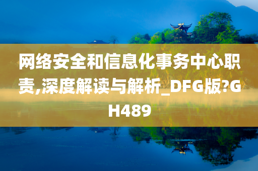 网络安全和信息化事务中心职责,深度解读与解析_DFG版?GH489