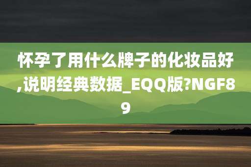 怀孕了用什么牌子的化妆品好,说明经典数据_EQQ版?NGF89
