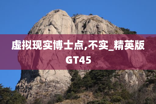 虚拟现实博士点,不实_精英版GT45