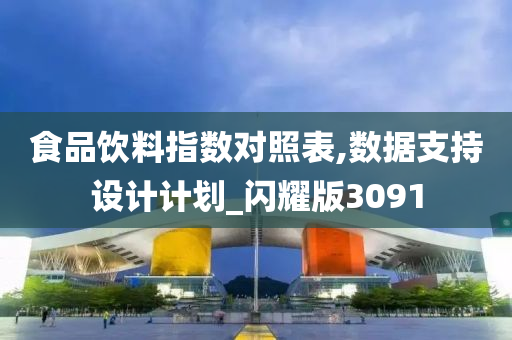 食品饮料指数对照表,数据支持设计计划_闪耀版3091