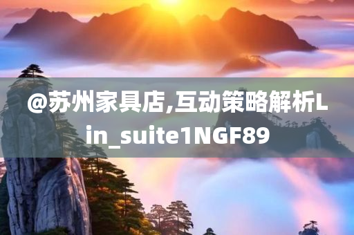 @苏州家具店,互动策略解析Lin_suite1NGF89