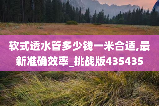 软式透水管多少钱一米合适,最新准确效率_挑战版435435