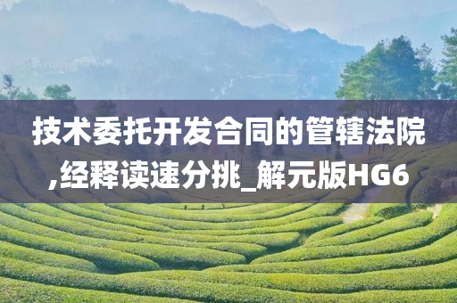 技术委托开发合同的管辖法院,经释读速分挑_解元版HG6