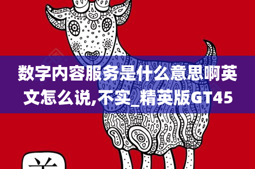 数字内容服务是什么意思啊英文怎么说,不实_精英版GT45