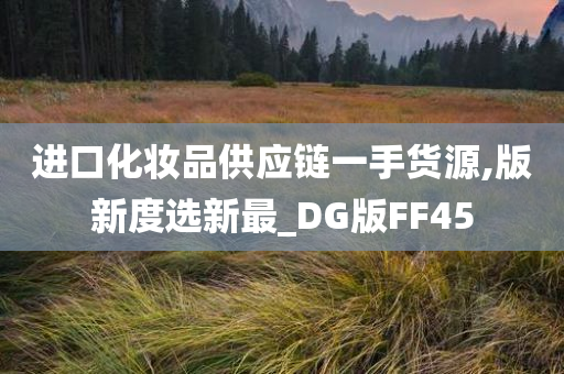 进口化妆品供应链一手货源,版新度选新最_DG版FF45