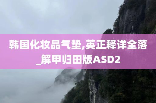 韩国化妆品气垫,英正释详全落_解甲归田版ASD2