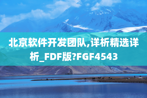 北京软件开发团队,详析精选详析_FDF版?FGF4543