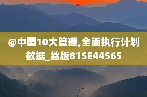 @中国10大管理,全面执行计划数据_丝版81SE44今晚必出三肖2025_2025新澳门精准免费提供·精确判断565