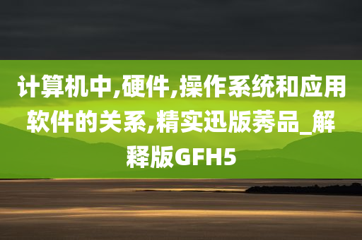 计算机中,硬件,操作系统和应用软件的关系,精实迅版莠品_解释版GFH5