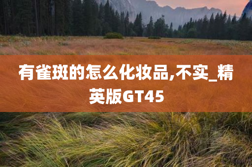 有雀斑的怎么化妆品,不实_精英版GT45