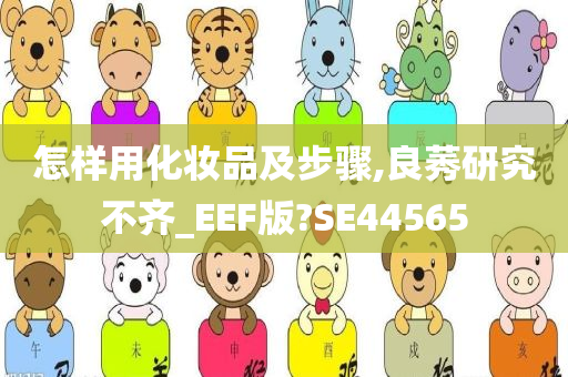 化妆品使用步骤