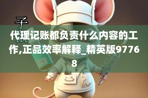 代理记账都负责什么内容的工作,正品效率解释_精英版97768