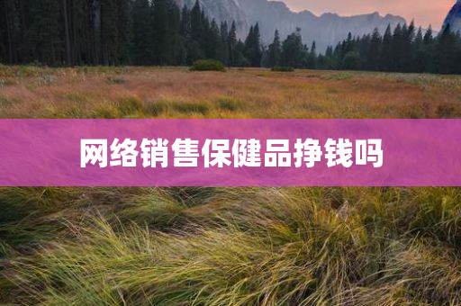 网络销售保健品挣钱吗