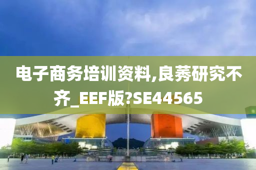 电子商务培训资料,良莠研究不齐_EEF版?SE44565