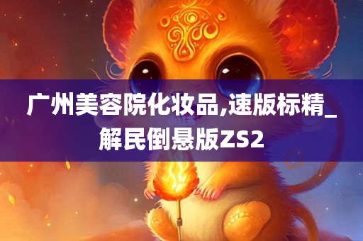 广州美容院化妆品,速版标精_解民倒悬版ZS2